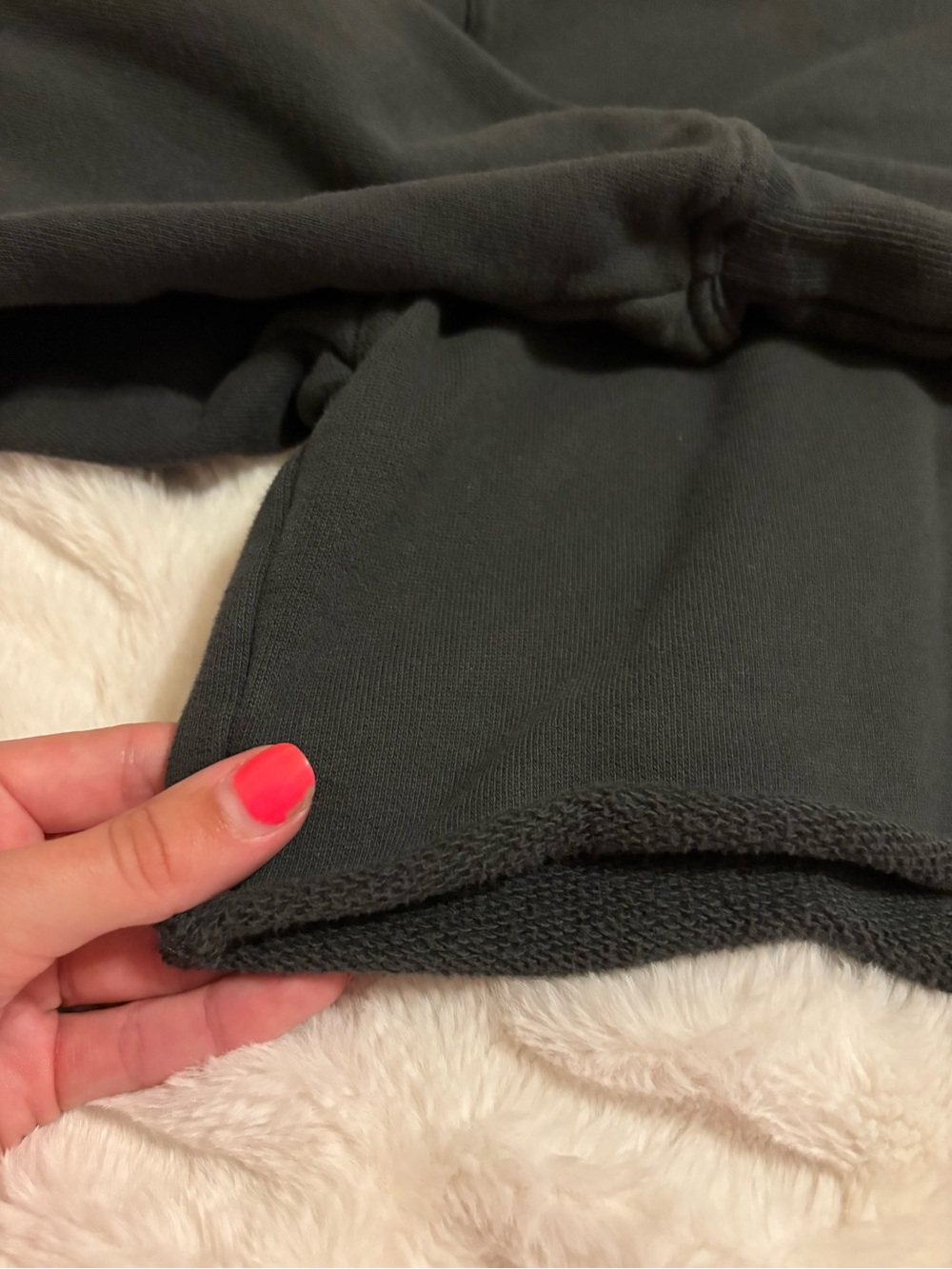 aerie Charcoal Gray Cropped Crew Sweatshirt with Matching Shorts - Picture 4 of 12